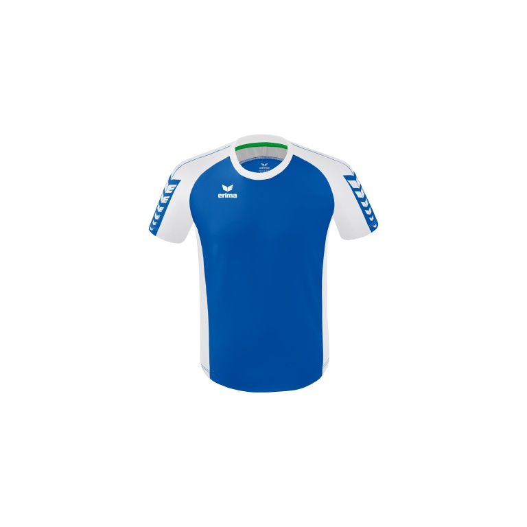 Erima Sport-Tshirt Six Wings Trikot (100% Polyester, strapazierfähig) royalblau/weiss Kinder